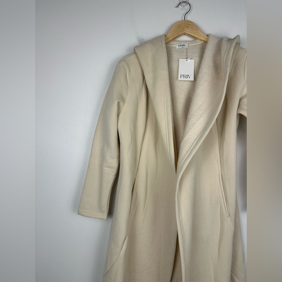Priv CloudNine Fleece Hooded Cozy Lounge Cardigan Coatigan Women’s Sz XS NWT - Picture 4 of 10